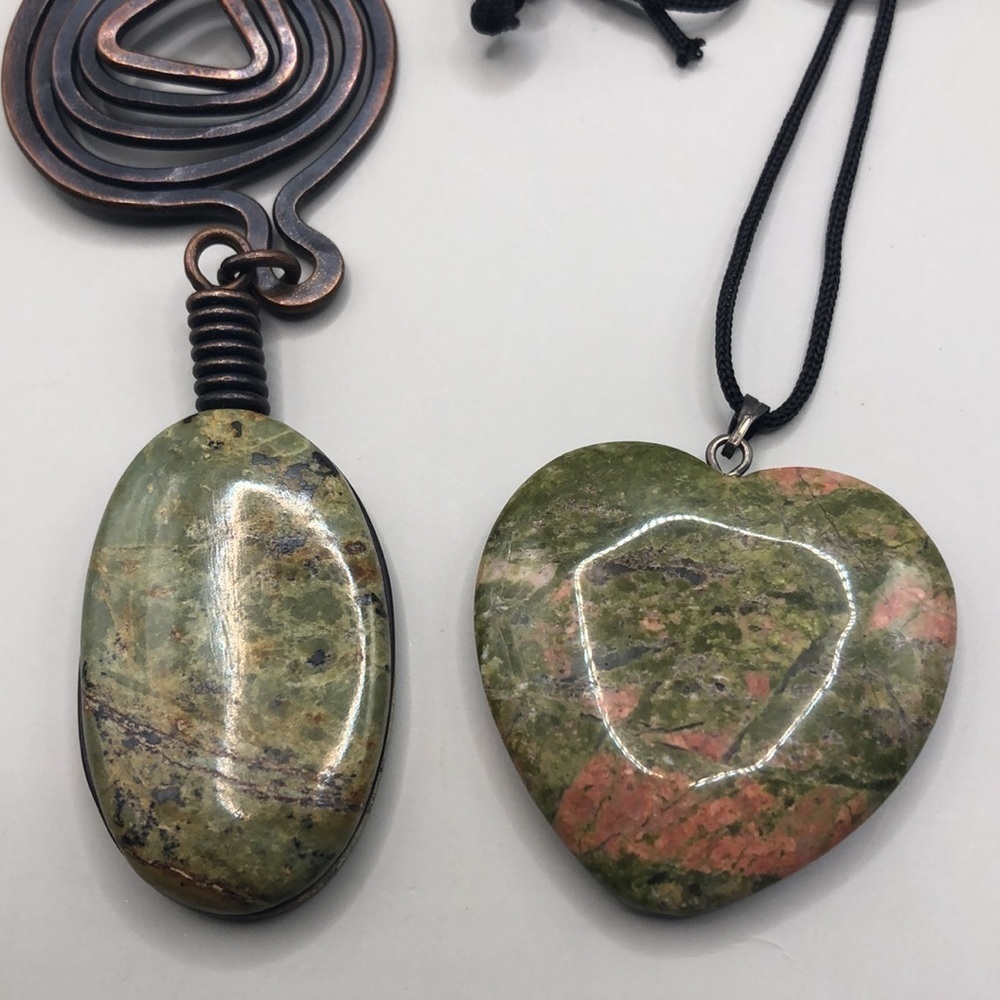 Curated bundle boho festival layered look stone long cord necklaces 2. - Picture 4 of 6